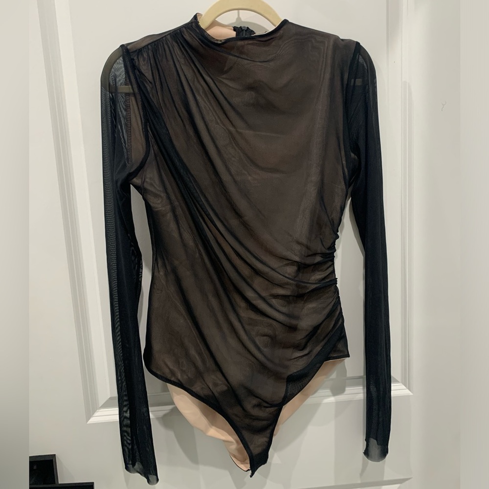 Size Large Zara Mesh Sleeve Body Suit NWT